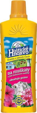 Hoštické hnojivo na muškáty - s guánem 1 l