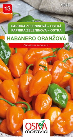 Paprika zeleninová - pálivá - Habanero (oranžová)