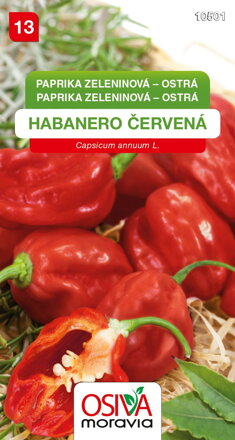 Paprika zeleninová - pálivá - Habanero (červená)