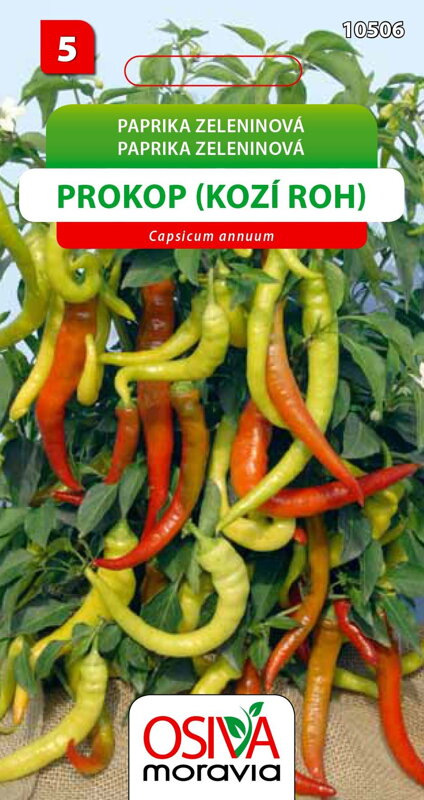 Paprika zeleninová - pálivá - Prokop (kozí roh)